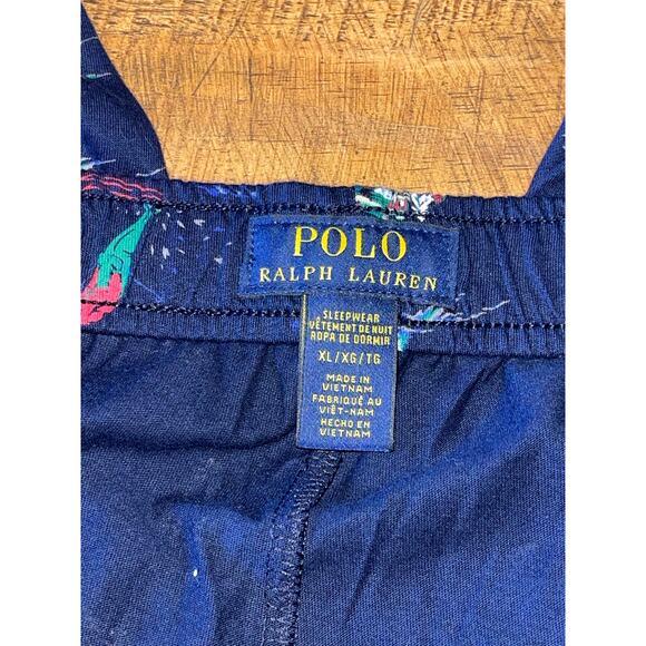 NWT Mens Polo Ralph Lauren Navy Ski Trees Winter Theme Soft Pajama Pants Size XL - Picture 3 of 9